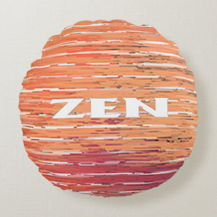 Zen wit riet rond poly gooi kussen