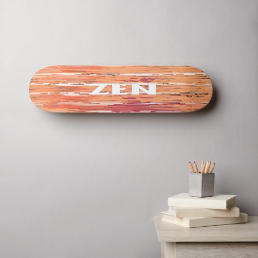 Zen wit riet skateboard (Muurkunst (Horizontaal))