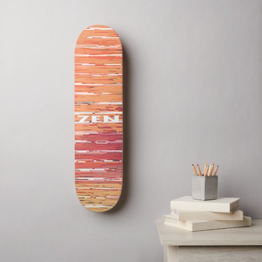 Zen wit riet skateboard (Muurkunst)