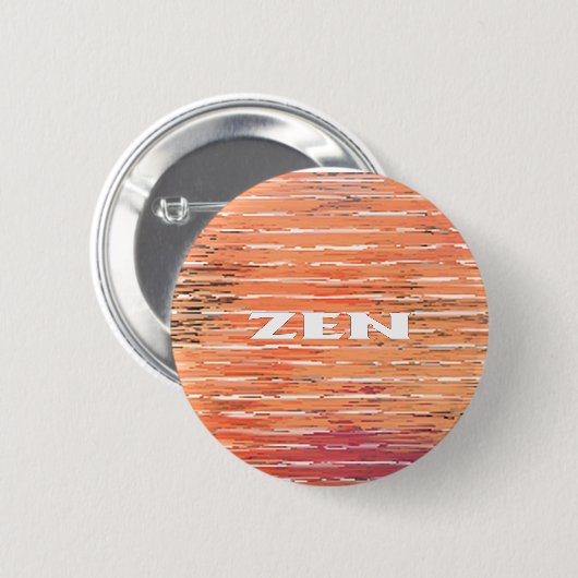 Zen wit riet standaard ronde knop button 5,7 cm (Voorkant /achterkant)