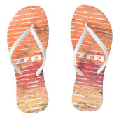 Zen wit riet teenslippers (Voetbed)