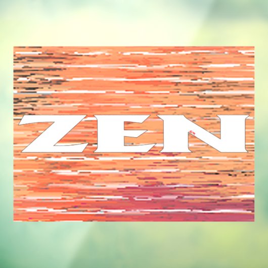 Zen wit riet venster cling raamsticker (Vel 3)