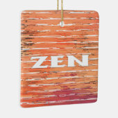 Zen wit riet vierkant keramisch ornament (Rechts)