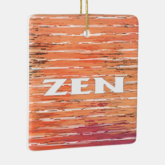 Zen wit riet vierkant keramisch ornament (Rechts)