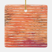 Zen wit riet vierkant keramisch ornament (Achterkant)