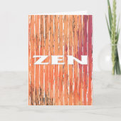 Zen wit riet wenskaart kaart (Voorkant)