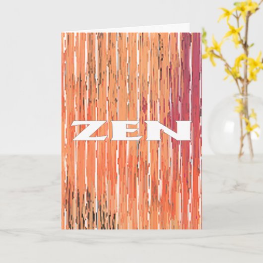 Zen wit riet wenskaart kaart (Gele Bloem)