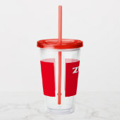 Zen wit rood acryl tumbler acryl drinkbeker (Rechts)
