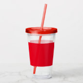 Zen wit rood acryl tumbler acryl drinkbeker (Achterkant)