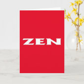 Zen wit rood wenskaart kaart (Gele Bloem)