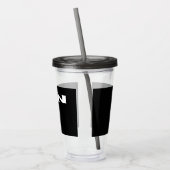 Zen wit zwart acryl tumbler acryl drinkbeker (Links)