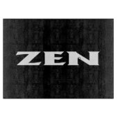 Zen wit zwart glas snijplank (Voorkant)