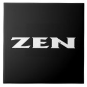 Zen wit zwart grote tegel tegeltje (Voorkant)
