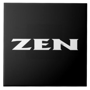 Zen wit zwart grote tegel tegeltje
