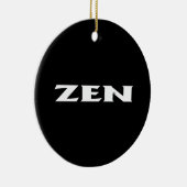 Zen wit zwart rond keramisch ornament (Rechts)