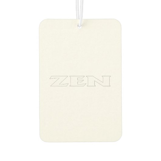 Zen witte auto luchtverfrisser (Achterkant)