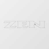 Zen witte doorzichtige venster vastklampen voorste raamsticker (Vel)