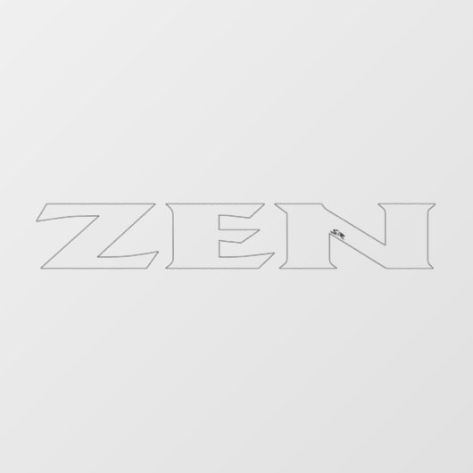 Zen witte doorzichtige venster vastklampen voorste raamsticker (Vel)