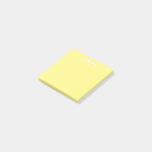 Zen witte gele notitieblokken post-it® notes (Schuin)
