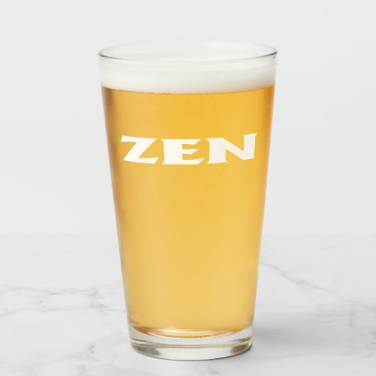 Zen witte glazen tumbler (Voorkant gevuld)