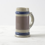 Zen witte grijze stein bierpul (Voorkant rechts)