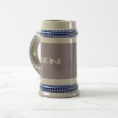 Zen witte grijze stein bierpul (Voorkant links)