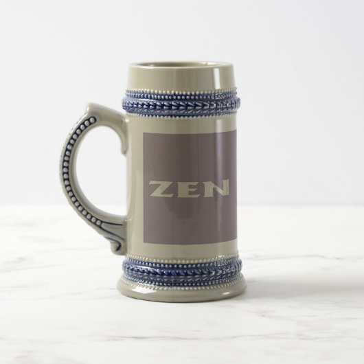 Zen witte grijze stein bierpul (Links)