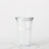 Zen witte heldere acryl tumbler drinkbeker (Voorkant)