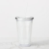Zen witte heldere acryl tumbler drinkbeker (Achterkant)