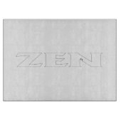Zen witte lijn glas snijplank (Voorkant)