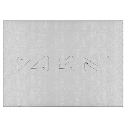 Zen witte lijn glas snijplank (Voorkant)