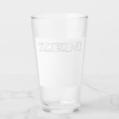Zen witte lijn witte glazen tumbler (Voorkant)
