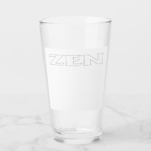 Zen witte lijn witte glazen tumbler