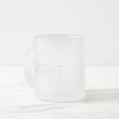 Zen witte lijn witte matte mok (Voorkant links)