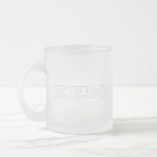 Zen witte lijn witte matte mok