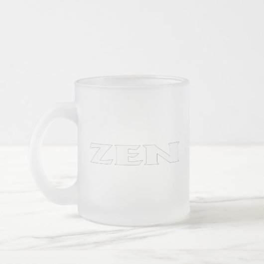 Zen witte lijn witte matte mok (Links)