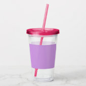 Zen witte lila fuchsia acryl tumbler drinkbeker (Achterkant)