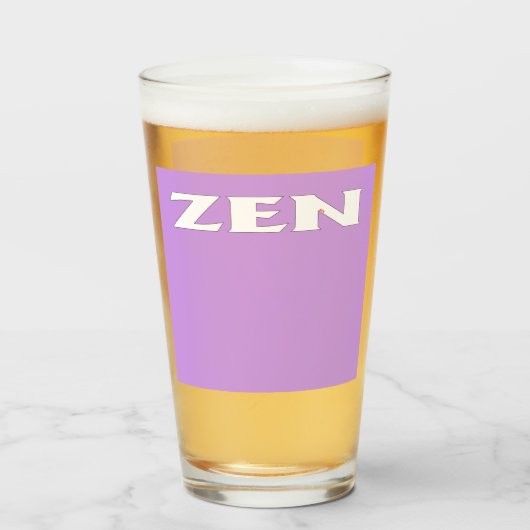 Zen witte lila glazen tumbler (Voorkant gevuld)