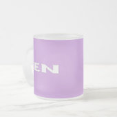 Zen witte lila matte mok (Voorkant links)