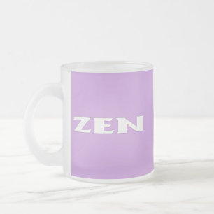 Zen witte lila matte mok
