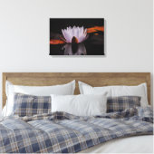 Zen witte lotusbloem canvas afdruk (Insitu (Slaapkamer))
