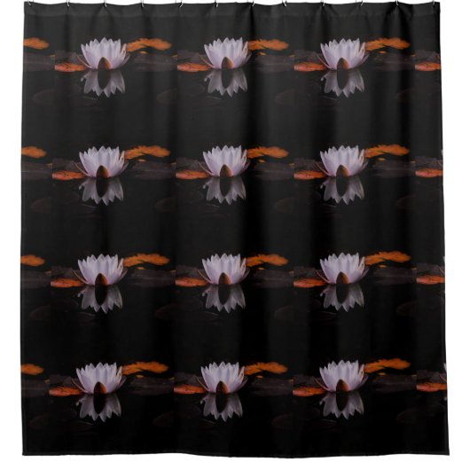 Zen witte lotusbloem douchegordijn (Voorkant)