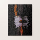 Zen witte lotusbloem legpuzzel (Verticaal)