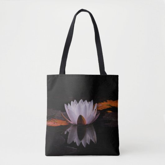 Zen witte lotusbloem tote bag (Voorkant)