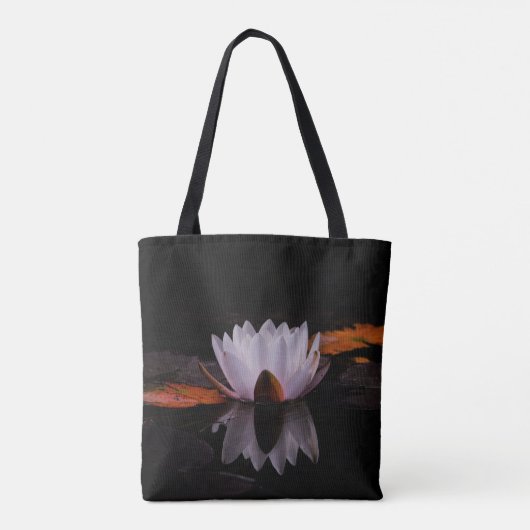 Zen witte lotusbloem tote bag (Achterkant)