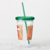 Zen witte riet groene acryl tumbler acryl drinkbeker (Links)