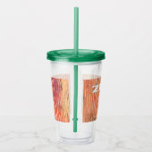 Zen witte riet groene acryl tumbler acryl drinkbeker (Rechts)