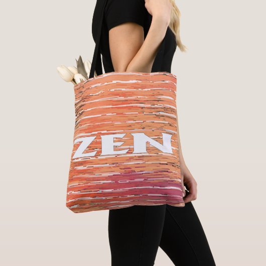 Zen witte riet schouder canvas tas (Dichtbij)
