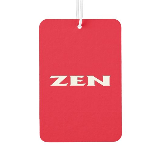 Zen witte rode auto luchtverfrisser (Achterkant)