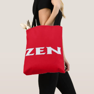 Zen witte rode canvas tas
